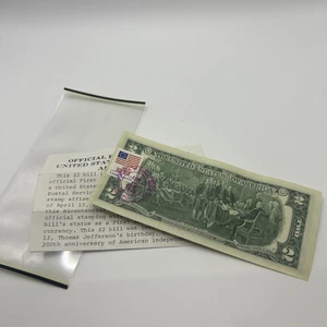 1976 Two Dollar Note $2 First Day of Issue UNC April 13, 1976 - Picture 1 of 4