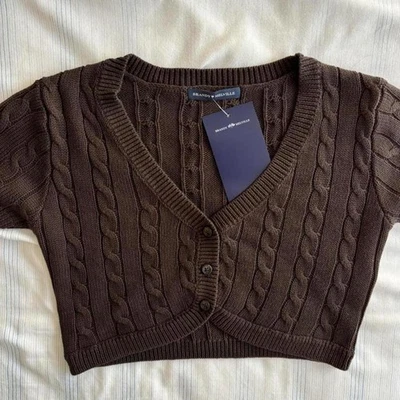 Cárdigan marrón Brandy Melville para mujer nuevo con etiquetas Foto 1 de 4