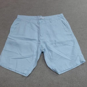 Onia Shorts 38 blau einfarbig 100 % Leinen Reißverschluss Hosenschlitz 9,5 Zoll - Bild 1 von 14