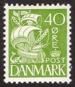 DENMARK 1933 SC #238 - MNH** 40 ore Caravel (Type I) cv $19.00  *Bay Stamps* - Picture 1 of 2