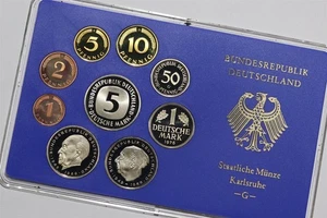 🧭 🇩🇪 DEUTSCHLAND 1976 G GEHÄUSE PROOF POSTFRISCH SET B88 #57 BX7 - Bild 1 von 7