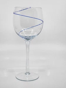 KOSTA BODA LINE BLAU mundgeblasen weinrot Weinglas 8,5" blau Wirbel - Bild 1 von 5