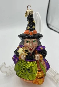 2000 Christopher Radko "Snaggletooth Witch" Halloween Hanging Ornament - New - Picture 1 of 7