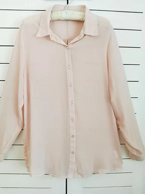 EUC Sz L Jay Jays pale pink long sleeve shirt - image 1 of 3
