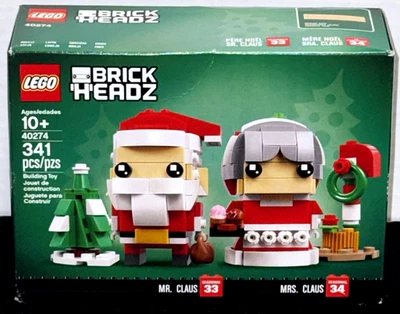 ¡NUEVO! LEGO BRICKHEADZ 40274 MR. & MRS. CLAUS / ESTACIONAL / NAVIDAD / VACACIONES Foto 1 de 4