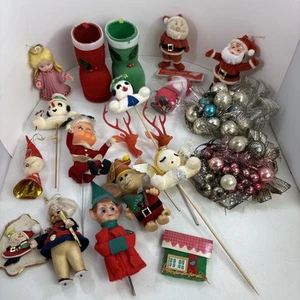 Pixie Angel Adorno de Navidad Japón Lote 20 Molde Soplado Flocado Vintage - Imagen 1 de 15