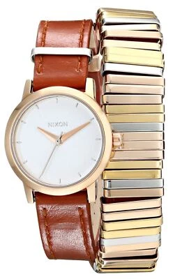 Nixon Mujer Kenzi Envoltura 26mm Oro Rosa Mezcla Cuero e Inoxidable A403-1749 Foto 1 de 4