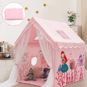 Kids Play Tent Princess Castle Indoor Playhouse w/ Cotton Mat Children Gift - Picture 1 of 10