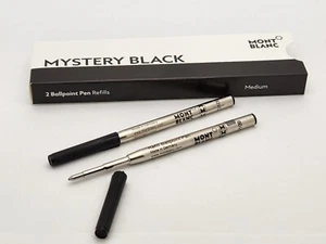 MONTBLANC MISTERIO BOLÍGRAFO NEGRO RECARGAS MEDIANO - Pack de 2 (128211) - Imagen 1 de 4