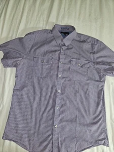Banana Republic Safari Purple Button Down Shirt Mens Large - Picture 1 of 4