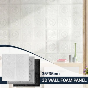 1-50PCS 3D Tile Brick Wall Sticker Wallpaper Self-adhesive Waterproof Foam Panel - Picture 1 of 15