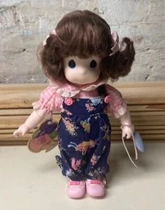 Precious Moments Garden Friends Doll PANSY July #1461 1st Edition Stand & Tag - Picture 1 of 7