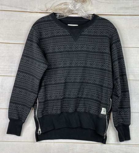 VETEMENTS Felpa Krochet Kids Intl donna M nera grigia a righe cerniere laterali grunge