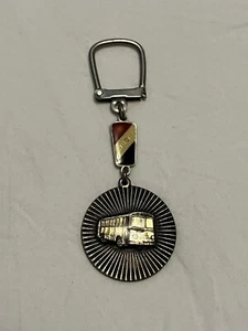 Vintage El NASR Automotive Manufacturing Company Bus Keychain Trucking Key Ring - Picture 1 of 7