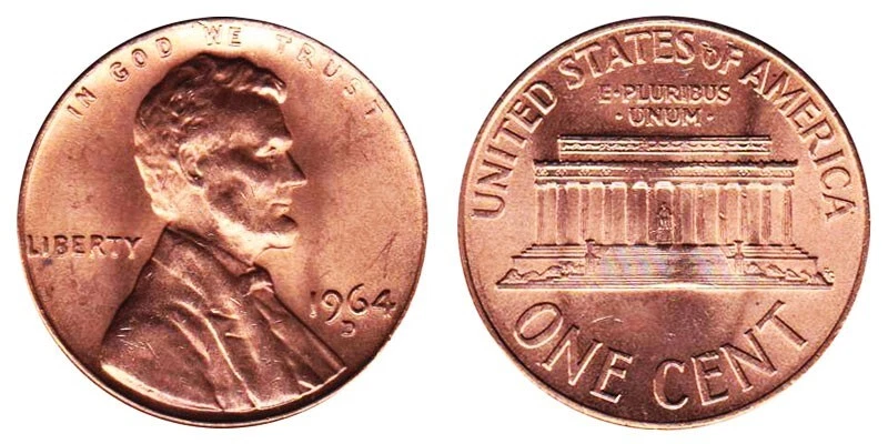 1964 D Lincoln Memorial Mint  from Mint Rolls - Image 1 of 1