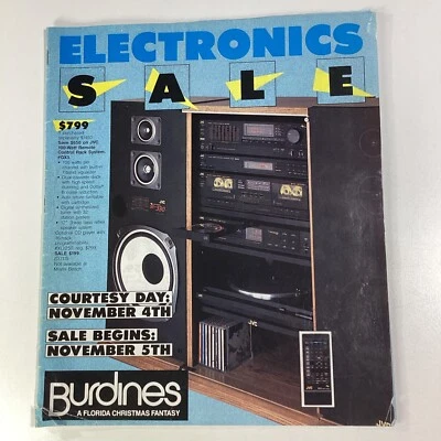 Electronics Catalog Miami Florida Burdines 1987 JVC Sony Sports Casio Sharp SVHS - Image 1 of 4