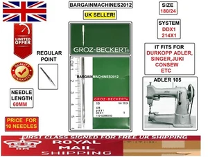 GROZ-BECKERT 328 214X1 DDX1 NM180/24 DURKOPP ADLER104,5 INDUS SEWING MCHN NEEDLE - Picture 1 of 10