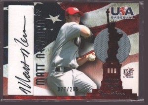 MATT NEWMAN 2006-07 2007 UD USA BASEBALL ROOKIE AUTO JERSEY PATCH RC SP /295 $15