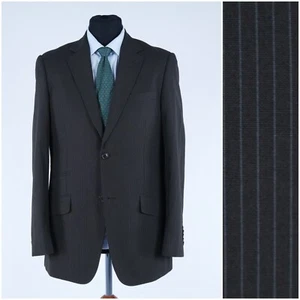 Mens Striped Sport Coat 40L US Size STUDIO MILANO Brown Blazer Jacket - Picture 1 of 11