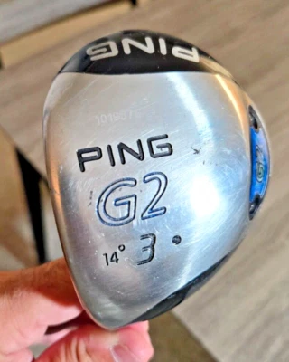 PING G2 3 Fairway Wood 14 Degrees Graphite TFC 100 Stiff Black Dot Left 44.5in - Image 1 of 4