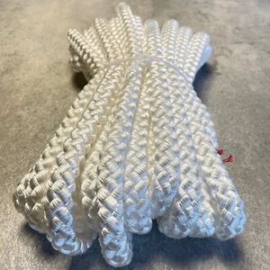 10m Liros Polyester Flechtleine Ø 16 mm Bootsseil Schiffstau Leine 4200 daN weiß - Bild 1 von 3