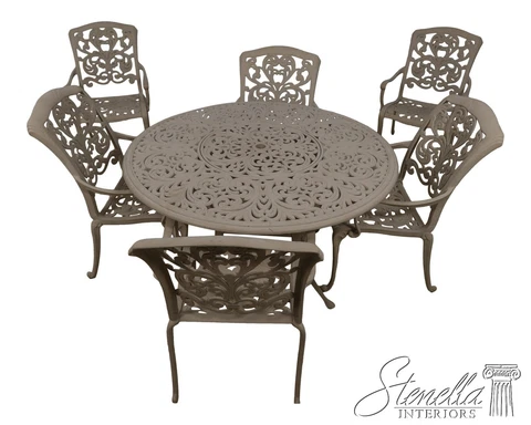 LF60894EC: Cast Aluminum Heavy Outdoor Patio Table & Chair Dining Set Cover