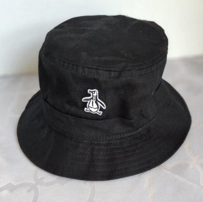 ОРИГИНАЛЬНЫЙ ПИНГВИН черный матовый хлопок саржи ведро шляпа с логотипом (OSFM) - Изображение 1 из 4