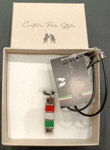 CORTINA POLO STYLE - COLLANA UOMO IN ACCIAIO CAUCCIU' EB CORDA MADE IN ITALY - Foto 1 di 1