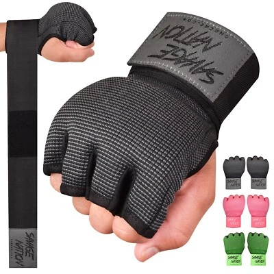 BeSavage Gel Padded Inner Gloves with Hand Wraps MMA Muay Thai Boxing Fight PAIR - Image 1 of 4