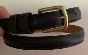 Coach black leather narrow womens belt 26"
