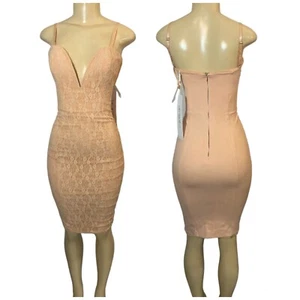 Portia & Scarlett Floral Roxy Lace Bodycon Mini Dress Pink Size Medium Glam - Bild 1 von 11