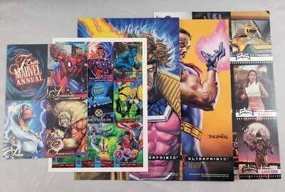 Marvel X-Men Power Rangers Dealer Promo Trading Card Sheet & Fleer Ultraprints - Image 1 of 4