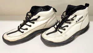 Zapatos LUGZ de Colección Años 90 Para Hombre Talla 12 Blanco Negro Zapatillas de Cuero con Cordones - Imagen 1 de 15