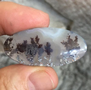 39.6x18.8x4.7mm Fine Garden Moss Agate Oval Cabochon Loose Picture Stone - Picture 1 of 12