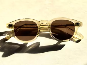 New MOSCOT LEMTOSH Originals Frames/Sunglasses. FLESH w/AMBER TINT Lens 44-24-14 - Picture 1 of 10