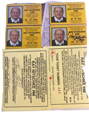 1994 Park Phone Cards Ray Nitschke Auto HOF Set 85/100 - Image 1 of 3