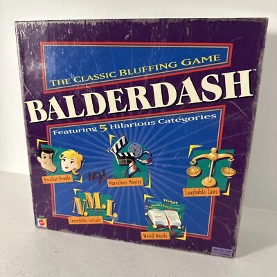 Balderdash The Classic Bluffing Game Mattel 2003 Edition  Open Box All pieces - Image 1 of 4