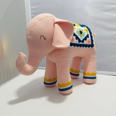 Pillowfort Pink Elephant Throw Pillow Embroidered Decorative Decor 12x 14.5 - Image 1 of 4