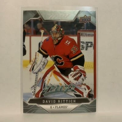 #122 David Rittich Calgary Flames 2019-20 Upper Deck MVP Hockey Card LG - Image 1 of 2