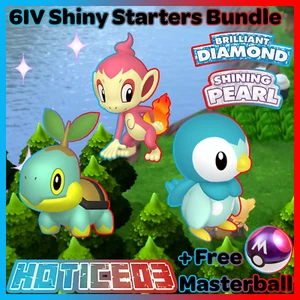 6IV Shiny Rare Starters Pokemon Brilliant Diamond Shining Pearl - Picture 1 of 3