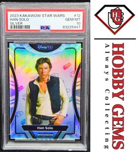 HAN SOLO PSA 10 2023 Kakawow Phantom Disney100 Star Wars Silver #12