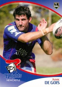 ✺New✺ 2009 NEWCASTLE KNIGHTS NRL Card ISAAC DE GOIS Daily Telegraph