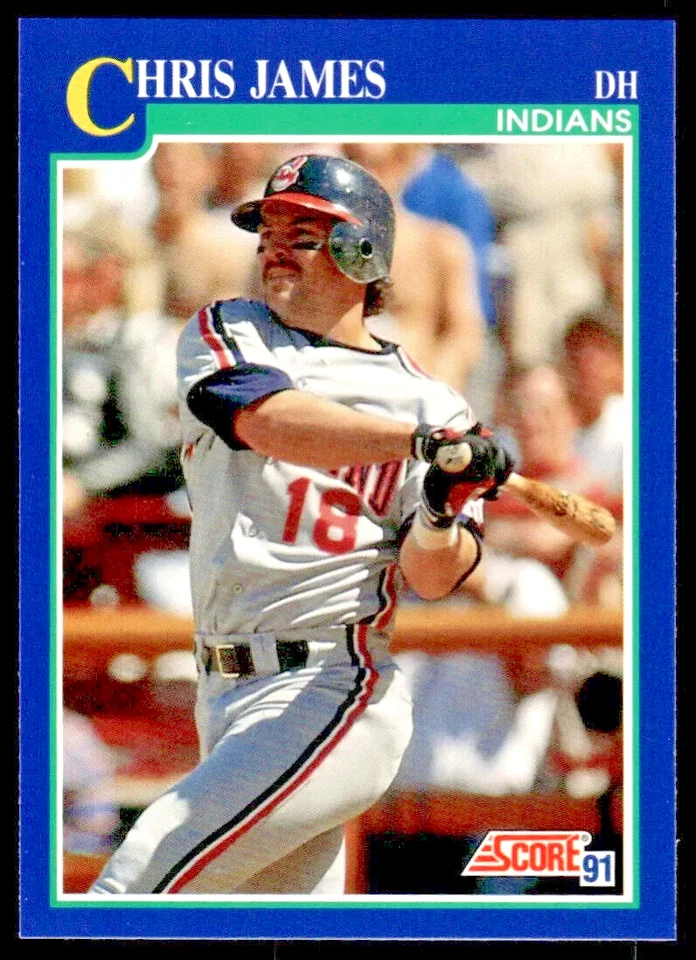 1991 Score   #491   Chris James   Designated Hitter  Cleveland Indians FREE ship - Image 1 of 1