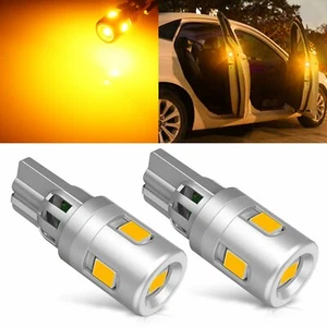 JDM ASTAR T10 LED Amber Car Interior Trunk Dome Lights Bulbs 194 2825 W5W 3000K - Picture 1 of 10