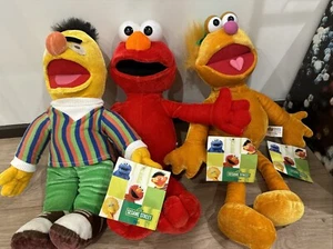 Sesamstraße Menge 3 - 18 Zoll Nanco Plüschtier Stofftier Elmo Vintage Neu Etikett 2003/4 - Bild 1 von 5