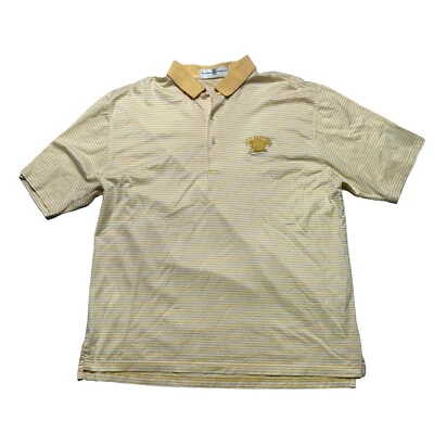 Fairway & Greene Polo Shirt Mens Size Large Golf Striped Yellow Short Sleeve - Image 1 of 4