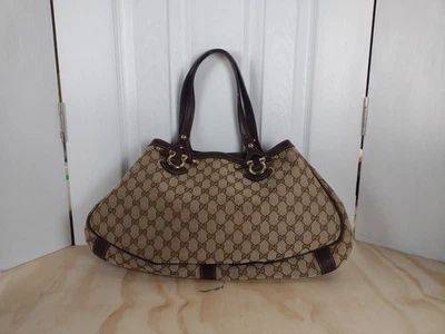 Gucci Abbey GG Shoulder/Hand Bag Large Tote Brown & Canvas - Image 1 of 4