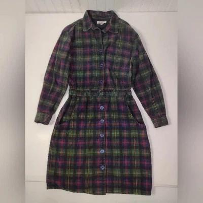 FADS vintage Plaid Long-Sleeve Dress Size (M) - Image 1 of 4