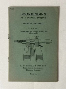 Bookbinding as a School Subject. Douglas Cockerell. Binding in Leather - Imagen 1 de 2