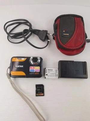 Pentax Digital Camera Optio WS80 10.0MP Underwater Orange Tested - Imagen 1 de 4